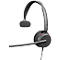 Black headset with headband, microphone, and cable.