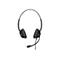 Schwarzes Headset mit BÃ¼gel und Mikrofon, vor weiÃŸem Hintergrund.