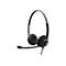 Schwarzes Headset mit BÃ¼gel, Mikrofon und Ohrmuscheln, vor weiÃŸem Hintergrund.