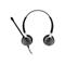 Schwarzes Headset mit Mikrofon. Ãœberwiegend Schwarz mit silbernen Akzenten und rundem OhrhÃ¶rer-Design. Kabelanschluss.