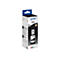 Schwarze Epson Tinte in Originalverpackung. Die Verpackung ist weiss mit blauen und schwarzen Elementen und enthält eine Tintenflasche.
