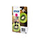 Tintenpatrone Epson Magenta 202, mit Kiwi im Hintergrund. Aufschrift: Claria Premium Ink, Expression Premium.