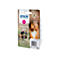 Packung einer Epson Tintenpatrone (Magenta 378), zeigt ein Eichhörnchen mit Nuss. Text: Epson, Exceed Your Vision, Claria Photo HD Ink.