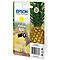 Gelbe Epson Tintenpatrone 604, mit Ananas-Hintergrund. Aufschrift: Yellow 604.