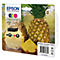Epson Tintenpatronen-Multipack 604 vor Ananas. Oben links das Epson-Logo. Aufschrift: Multipack 604. Auf der Packung ist eine Ananas abgebildet.