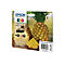 Epson Tintenpatronen-Multipack 604 XL mit Ananas-Hintergrund. Die Packung zeigt die Tintenpatronen und das Epson-Logo.