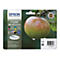 Multipack de cartouches d'encre avec une pomme avec des gouttes d'eau en arrière-plan. Le logo Epson est visible.