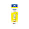 Cartouche d'encre Epson jaune 112 avec liquide jaune au premier plan.