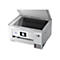 Weißer Epson EcoTank Multifunktionsdrucker mit geöffnetem Scannerdeckel auf weißem Hintergrund.