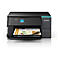 Schwarzer Epson-Drucker, ein Blatt Papier mit Diagrammen wird gedruckt.