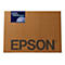 Brauner Epson-Karton mit blauem Logo-Aufkleber "Enhanced Matte Poster Board".