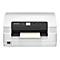 Weißer Drucker, Papierausgabe vorne, schwarzes Bedienfeld mit Epson-Logo und Knöpfen.