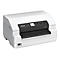 Weißer Drucker, Epson Logo. Bedientasten auf schwarzer Oberfläche. Modell PL-D500.