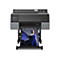 Großer Drucker Epson SureColor P7500. Das Gerät druckt ein Bild einer Frau in einem blauen Kleid.