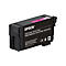 Schwarze Tintenpatrone mit pinkfarbener Tinte. Aufdruck "EPSON".