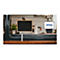 Theke mit Epson-Kassensystem, kleinem Schild, Pflanzen und Bechern. Epson-Logo auf dem Bildschirm.
