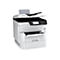 Ein weißer Epson Multifunktionsdrucker vor weißem Hintergrund mit Touchscreen-Bedienfeld.