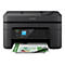 Imprimante multifonction Epson noire imprimant un diagramme. L'Ã©cran affiche les paramÃ¨tres.