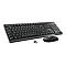 Schwarzes kabelloses Tastatur- und Maus-Set von equip vor weißem Hintergrund.