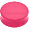 Een roze magneet, Magnetoplan belettering. Detailopname.