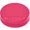Ronde, roze magneet met het woord "magnetoplan".