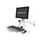 Ergotron 200 Series - Befestigungskit (Gelenkarm, Tastaturablage mit linker/rechter Mausablage, Barcode-Scanner-Halter) - für LCD-Display / PC-Ausrüstung - Stahl - weiß - Bildschirmgröße: bis zu 61 cm (bis zu 24 Zoll)
