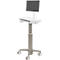 Ergotron CareFit™ 2.0 Chariot de documentation, avec articulation pour écran, jusqu'à 27', 2 niveaux de rangement, sur roulettes, blanc/gris chaud