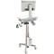 Ergotron CareFit Slim 2.0 computer trolley, met lade, voor monitoren tot 27', in hoogte verstelbaar, wit/warm grijs