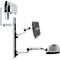 Ergotron LX 45-247-026 zit-sta werkplek, wandmontage, voor 1 beeldscherm tot 32', met toetsenbordlade &amp; medium CPU-houder, in hoogte verstelbaar, kantelbaar, zwenkbaar &amp; kantelbaar, aluminium
