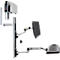 Ergotron LX 45-247-026 zit-sta werkplek, wandmontage, voor 1 beeldscherm tot 32', met toetsenbordlade &amp; medium CPU-houder, in hoogte verstelbaar, kantelbaar, zwenkbaar &amp; kantelbaar, aluminium