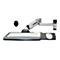 Ergotron LX - Befestigungskit (Steh-Sitz-Arm, Verlängerung, Basis, Tastatur-Tablett, Mausablage zum Herausziehen, Handgelenkkissen, Maushalterung) - für Tastatur und Maus - Polished Aluminum - Wandmontage - für P/N: 45-353-026