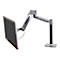 Ergotron LX HD Sit-Stand - Befestigungskit (Gelenkarm, Stange, VESA-Adapter, Tisch-Klemme, Befestigung für Kabeldurchgang) - Konstante Krafttechnologie - für LCD-Display - Polished Aluminum - Bildschirmgröße: up to 124.5 cm (up to 49')