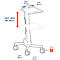 Ergotron Neo-Flex 24-205-214 laptoptrolley, zit- of stawerkplek, in hoogte verstelbaar, voor 17″ laptops, tot 6,8 kg, grijs.