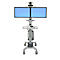 Ergotron Neo-Flex Dual WideView 24-194-055 computertrolley, voor 2 monitoren, tot 45,4', tot 20,9 kg, in hoogte verstelbaar, VESA, grijs