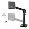 Ergotron NX Monitorarm, Tischhalterung, bis 34', 8 kg, höhenverstell-, neig-, schwenk- und drehbar, schwarz