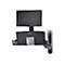 Ergotron Sit-Stand Combo Ablageflächen-System - Befestigungskit (Griff, CPU-Halter, 2 Schienenabdeckungen, 2 Kabelkanäle, Handgelenkkissen, Display-Halterung, Tastatur-Tablett, CPU Wandhalterung, Mausablage zum Herausziehen, VESA-Halterung, Wandsc...