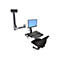 Ergotron Sit-Stand Combo Extender - Montagekomponente (Verlängerungsarm, Wandschienenhalterung, Armabdeckung, Befestigungsmaterialien) - für LCD-Display / PC-Ausrüstung - Aluminium, hochwertiger Kunststoff - Polished Aluminum