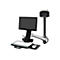 Ergotron Sit-Stand Combo System Mit CPU-Halter klein - Befestigungskit (CPU-Halter, 2 Schienenabdeckungen, 2 Kabelkanäle, Handgelenkkissen, einstellbarer Monitorarm, VESA-Halterung, Wandschiene 34', Montagesystem mit CPU-Halterung und Armen, Tasta...