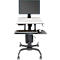 Ergotron WorkFit-C 24-216-085 zit-sta werkplek, monitor tot 30', tot 12,7 kg, in hoogte verstelbaar, toetsenbord- en muislade, VESA, zwart-grijs