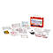 Erste-Hilfe-Koffer First Aid Only, mit 100-teiligem Inhalt gemäß DIN 13157, Tragegriff, Wandhalterung, B 267 x T 90 x H 211 mm Kunststoff, orange