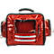 Erste-Hilfe-Wandtasche MedX5, geeignet für einen Defibrillator und Erste-Hilfe-Materialien, 8 Staufächer, B 400 x T 250 x H 350 mm, rot