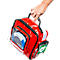 Erste-Hilfe-Wandtasche MedX5, geeignet für einen Defibrillator und Erste-Hilfe-Materialien, 8 Staufächer, B 400 x T 250 x H 350 mm, rot