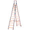 Escabeau à marches Multicolor, double accès, 2x11 marches, 1 plate-forme