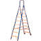 Escabeau à marches Multicolor, double accès, 2x7 marches, 1 plate-forme