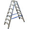 Escabeau double en alu, 2 x 7 marches