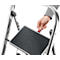 Escabeau pliant Hailo K70 StandardLine, 3 marches, hauteur de travail 2,70 m, arceau de sécurité &amp; sécurité anti-pliage, jusqu'à 150 kg, aluminium, argent