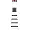 Escalera de mano Hailo L100 TopLine, EN 131, con bandeja multifunción y barra de agarre, hasta 150 kg, 5 peldaños