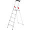 Escalera de mano Hailo L60 StandardLine, EN 131, con bandeja multifuncional y protección de articulaciones, hasta 150 kg, 5 peldaños