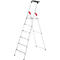Escalera de mano Hailo L60 StandardLine, EN 131, con bandeja multifuncional y protección de articulaciones, hasta 150 kg, 6 peldaños