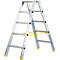 Escalera de tijera doble acceso MEHRSI®, 5 escalones, 7,5 kg
